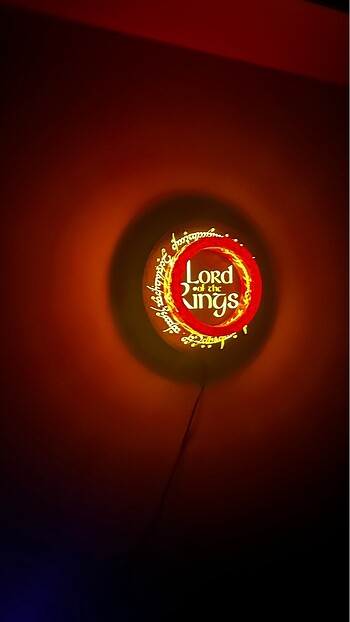 Lord of the rings ışıklı duvar süsü