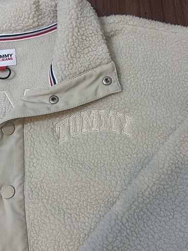 m Beden beyaz Renk Tommy Peluş Mont/ Sweatshirt