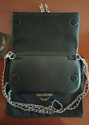 Beden siyah Renk Zadig & Voltaire 21cm Zincir Detaylı Siyah Deri Çapraz Çanta