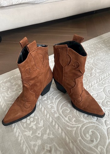 Taba Süet kovboy bot çizme - Görsel 2