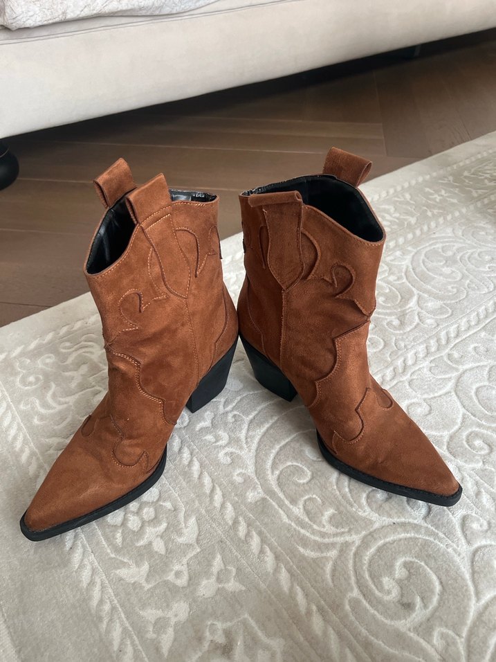 Taba Süet kovboy bot çizme - Görsel 2