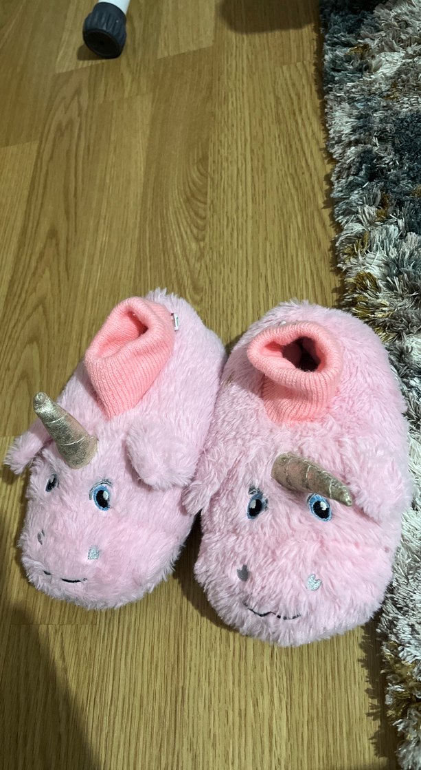 Kız Çocuk Pembe İşlemeli Sıcak Ev Terliği twigy orginal.4/5 yaşa - Görsel 3