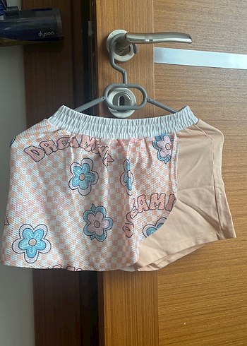 Kız Çocuk kolları Fırfırlı panço 6/7 yaş tişört şort takım - Görsel 5