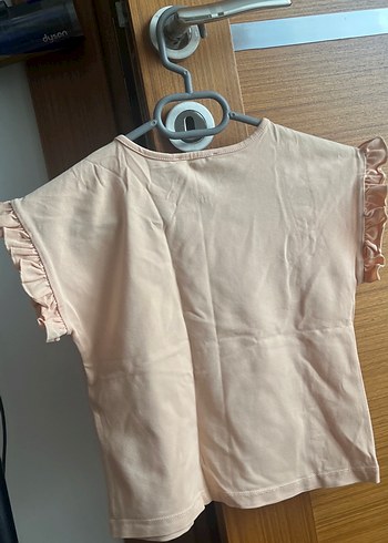 Kız Çocuk kolları Fırfırlı panço 6/7 yaş tişört şort takım - Görsel 4