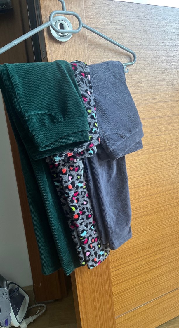 Kız Çocuk kadife fitilli 6/7 yaş Tayt Seti - Görsel 2