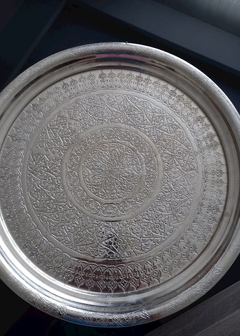 Beden Geleneksel İşlemeli BakırTepsi
