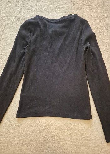 Siyah  Uzun Kollu Kadın Tişört - Görsel 2