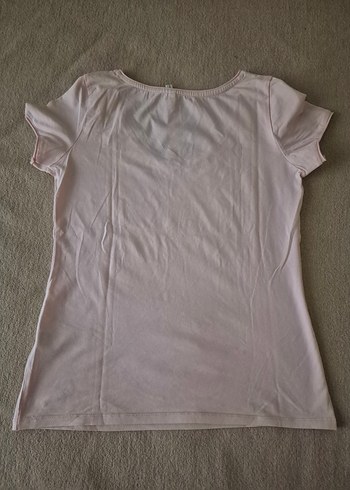 Kadın Pembe Baskılı Kısa Kollu Tişört - Görsel 2