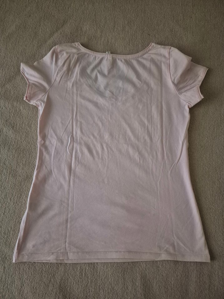 Kadın Pembe Baskılı Kısa Kollu Tişört - Görsel 2