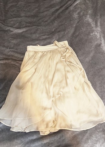 Bej Kuşaklı Mini Etek - Görsel 3