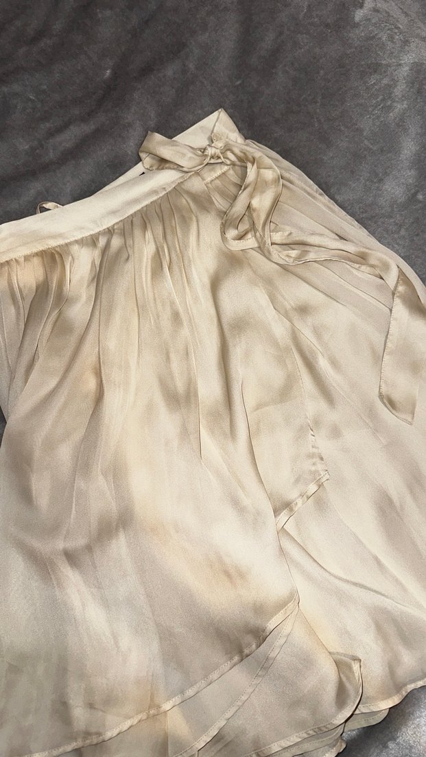 Bej Kuşaklı Mini Etek - Görsel 2