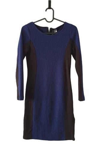 Lacivert Kadın Triko Uzun Kollu Elbise - Görsel 8