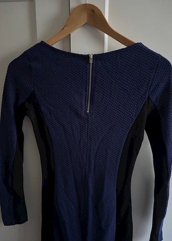 Lacivert Kadın Triko Uzun Kollu Elbise - Görsel 3