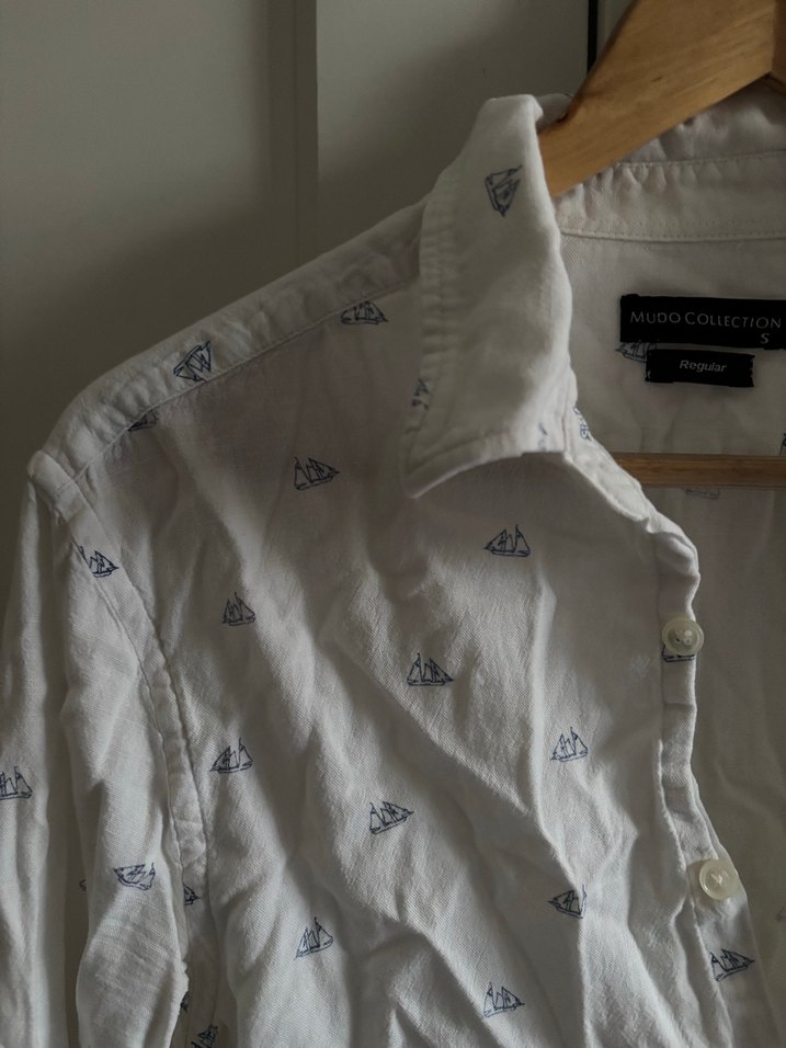 Mudo Regular Fit Keten Gömlek - Görsel 3