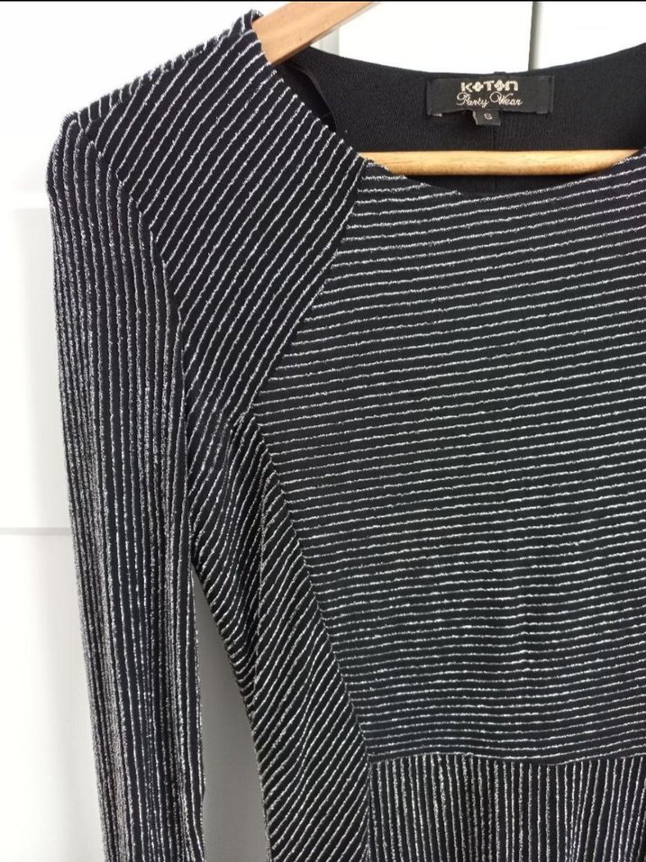 Simli Gece Elbisesi Party Wear - Görsel 4