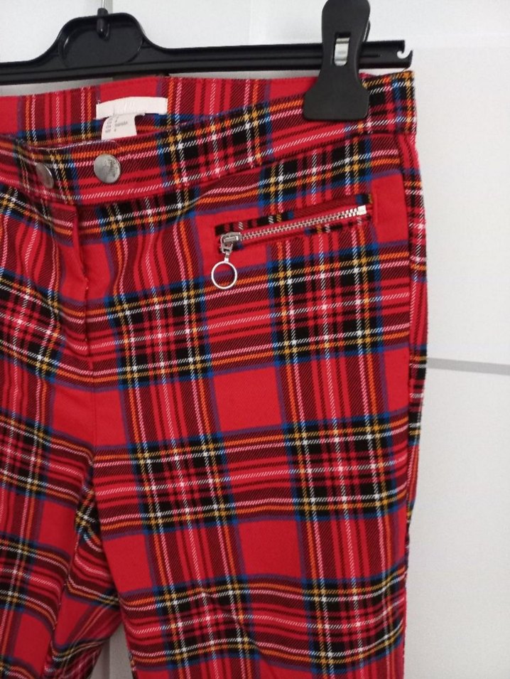 H&M Ekose Pantolon - Görsel 5