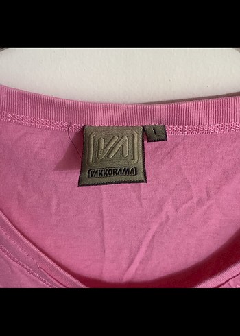 Pembe Kadın Kısa Kollu Tişört S beden - Görsel 3