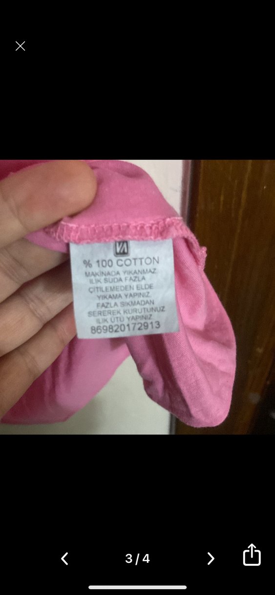 Pembe Kadın Kısa Kollu Tişört S beden - Görsel 4