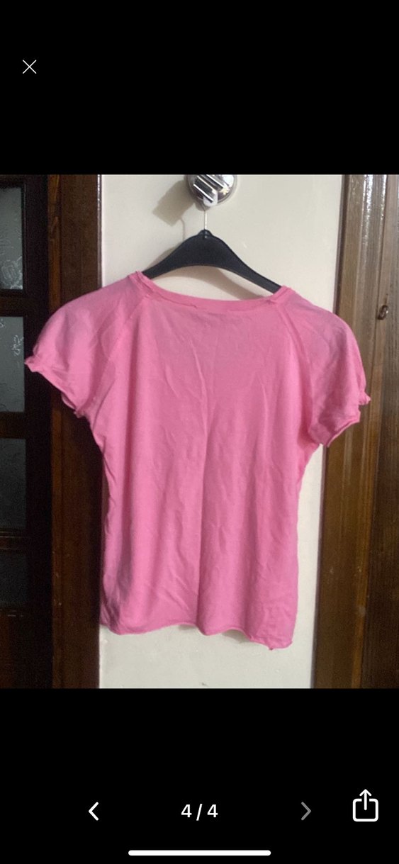 Pembe Kadın Kısa Kollu Tişört S beden - Görsel 2