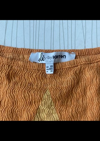 Kadın hardal rengi crop XS beden - Görsel 3