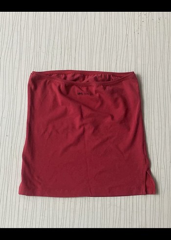 Bordo Kadın straplez penye bluz S beden - Görsel 2