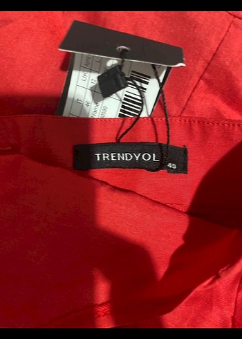 Kırmızı Drapeli Midi Halter Yaka Elbise - Görsel 5