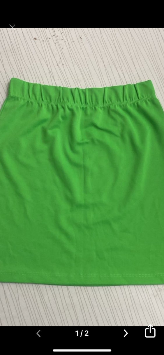 Yeşil Basic Mini Etek M beden - Görsel 2