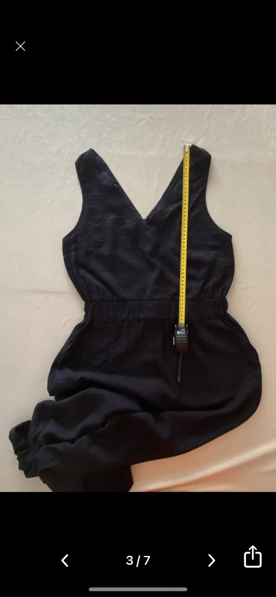 Siyah V Yaka Kemerli Midi Tulum - Görsel 3