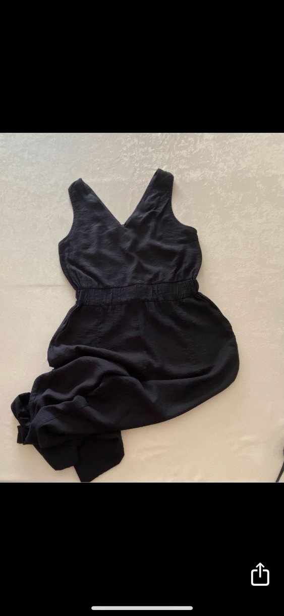 Siyah V Yaka Kemerli Midi Tulum - Görsel 2