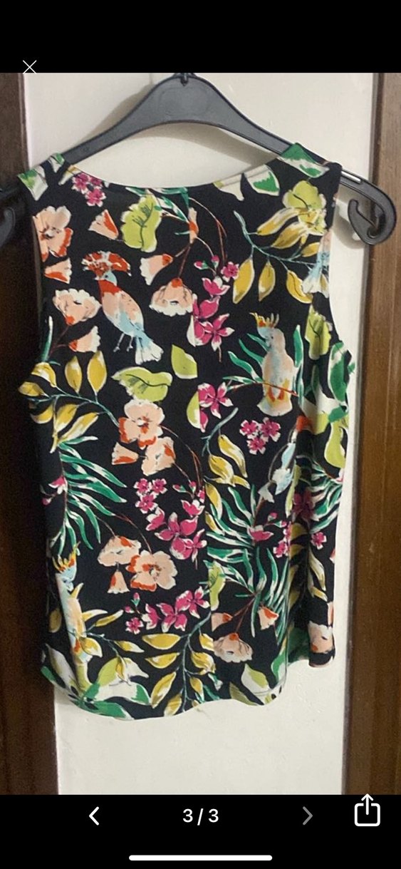 Bohem Çok Renkli V Yakalı Kolsuz Bluz S - Görsel 3