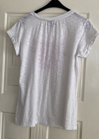 Hummel Baskılı Beyaz Keten Tişört S beden - Görsel 3