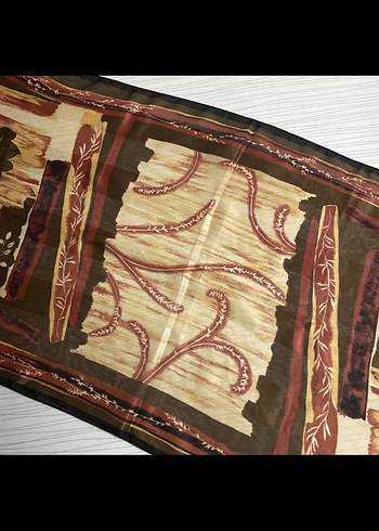 Kahverengi İpek Görünümlü Kadın şal - Görsel 2