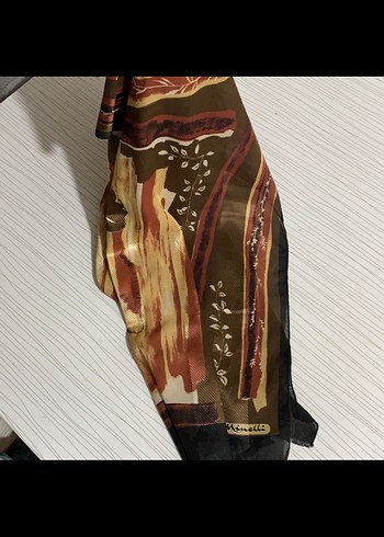 Kahverengi İpek Görünümlü Kadın şal - Görsel 5