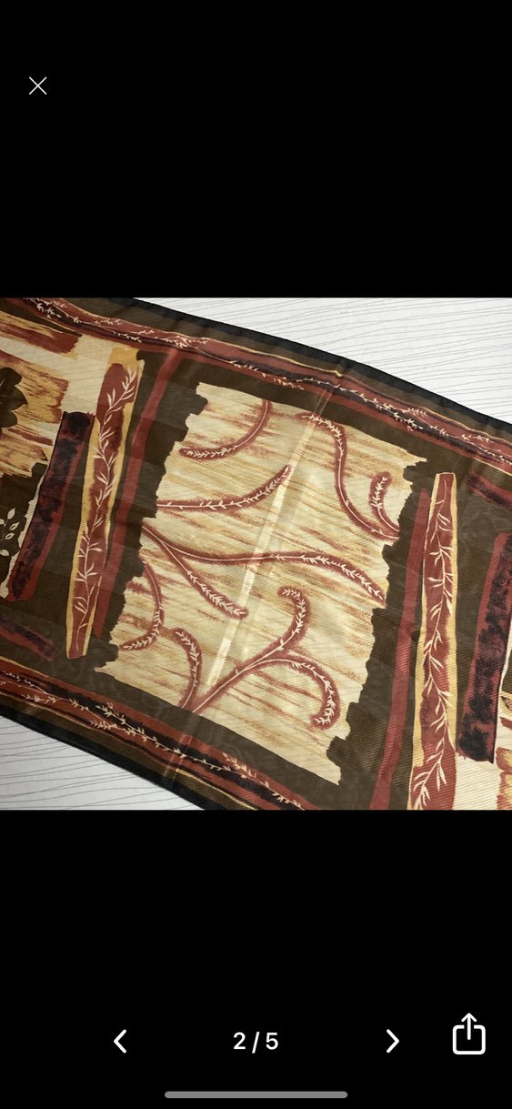 Kahverengi İpek Görünümlü Kadın şal - Görsel 2