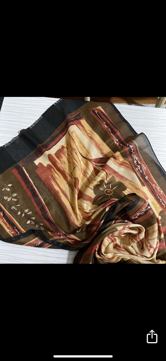 Kahverengi İpek Görünümlü Kadın şal - Görsel 4