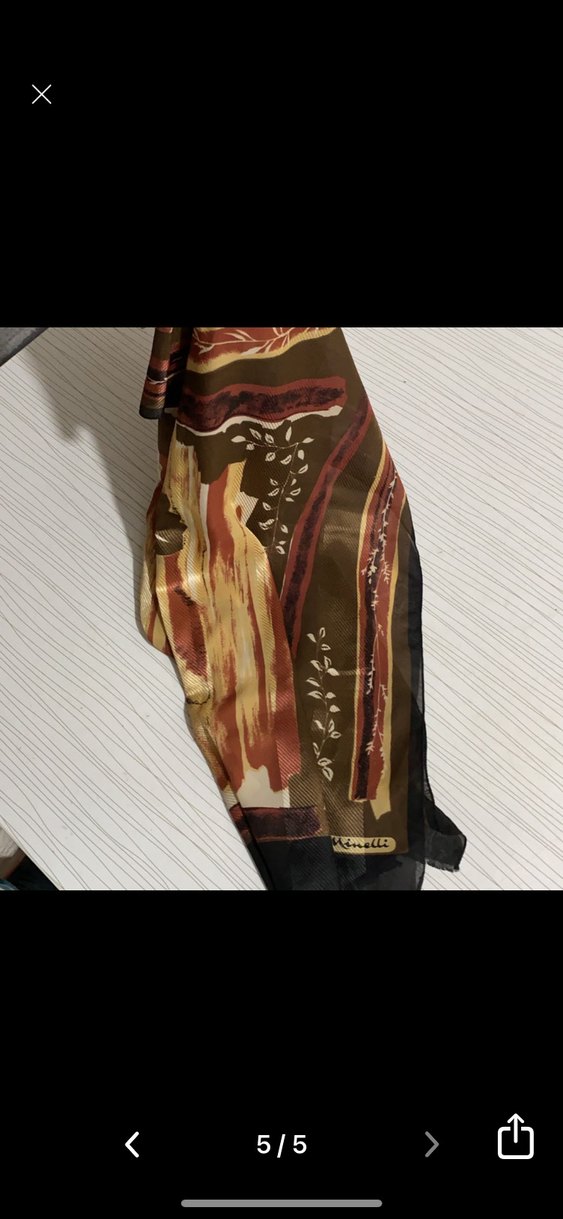 Kahverengi İpek Görünümlü Kadın şal - Görsel 5