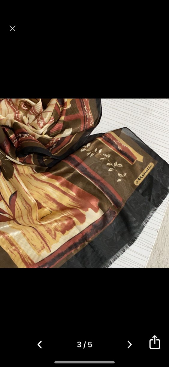 Kahverengi İpek Görünümlü Kadın şal - Görsel 3