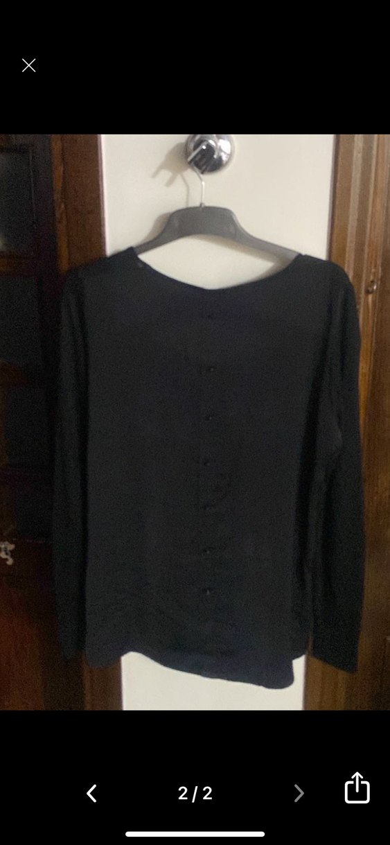 Siyah Uzun Kollu Basic Kadın Kazak M - Görsel 2