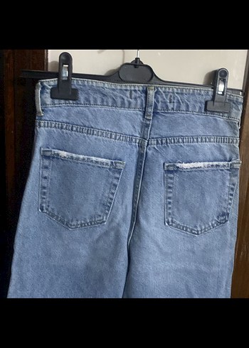 Pastel Bağcıklı Rahat Kesim Kadın Jean 26 - Görsel 4