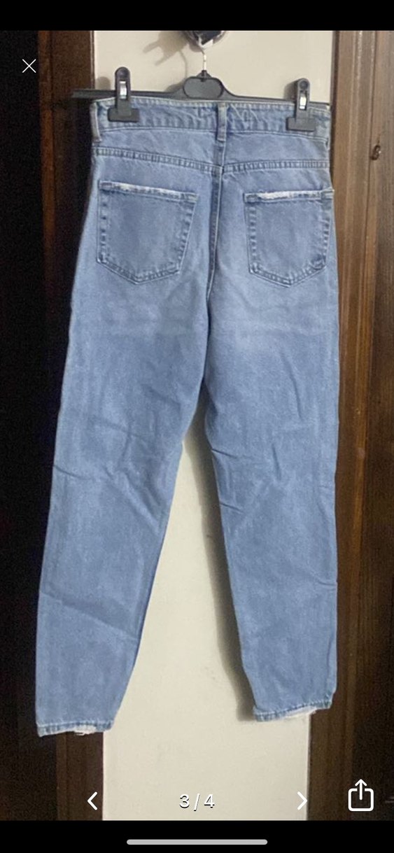 Pastel Bağcıklı Rahat Kesim Kadın Jean 26 - Görsel 2