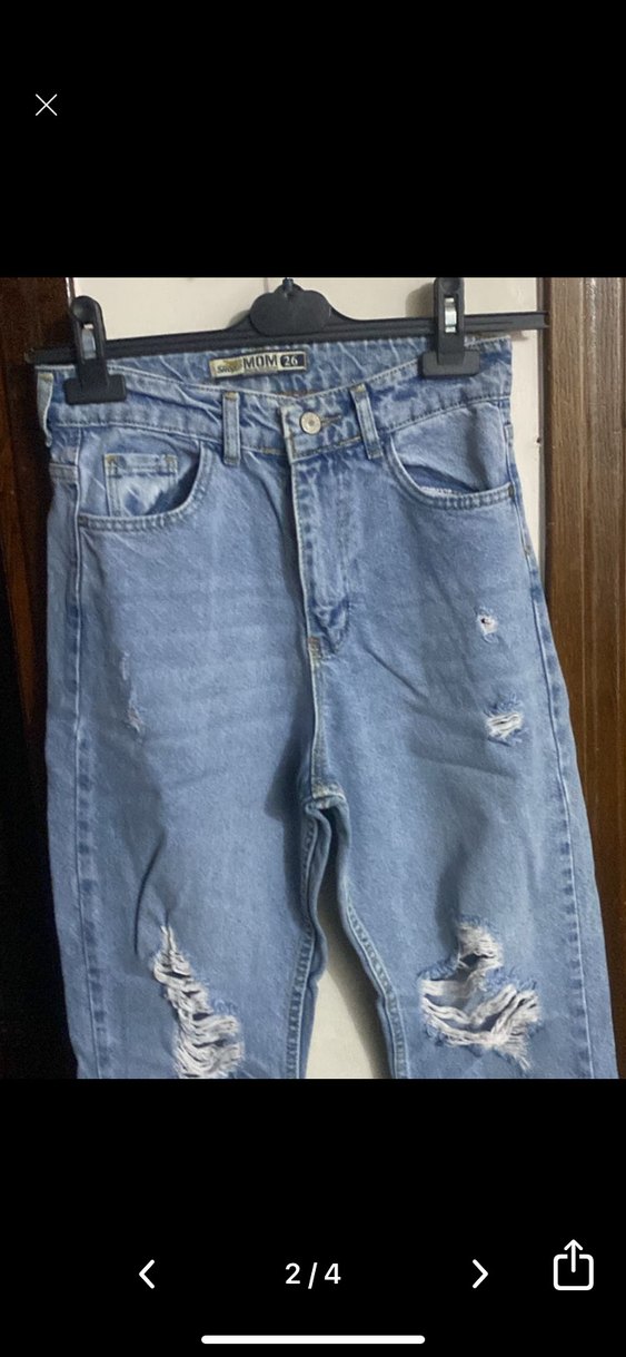 Pastel Bağcıklı Rahat Kesim Kadın Jean 26 - Görsel 3