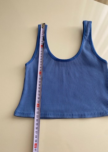 Mavi Kadın Crop Top, Kolsuz, Basic - Görsel 3