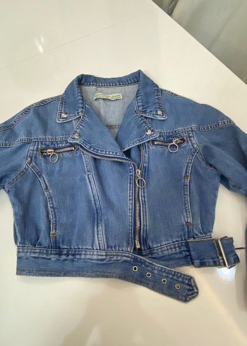 Kadın Mavi Denim Kemerli Ceket - Görsel 8