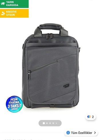 ÇÇS Sehir Stiline Uygun Antrasit Laptop Cantasi