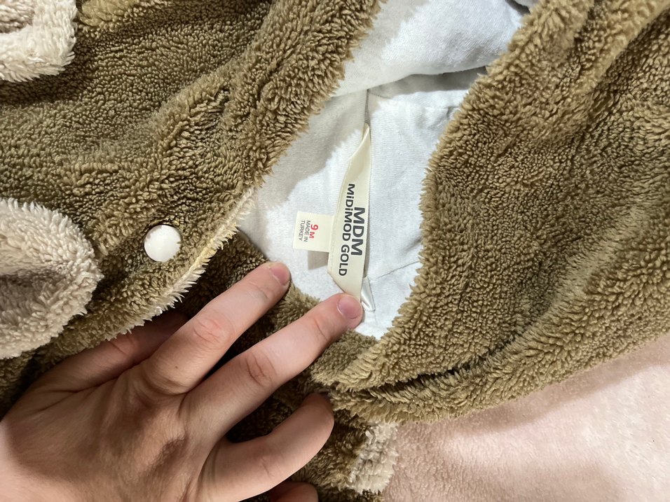 Kürklü Kahverengi Bebek Tulum - Görsel 2