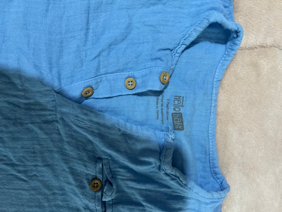 Mavi keten çocuk takım - Görsel 2