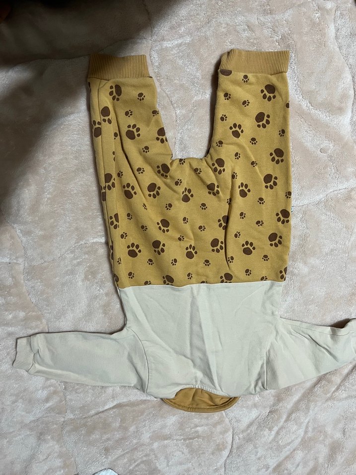 Düğmeli Kahverengi Baskılı tulum - Görsel 3