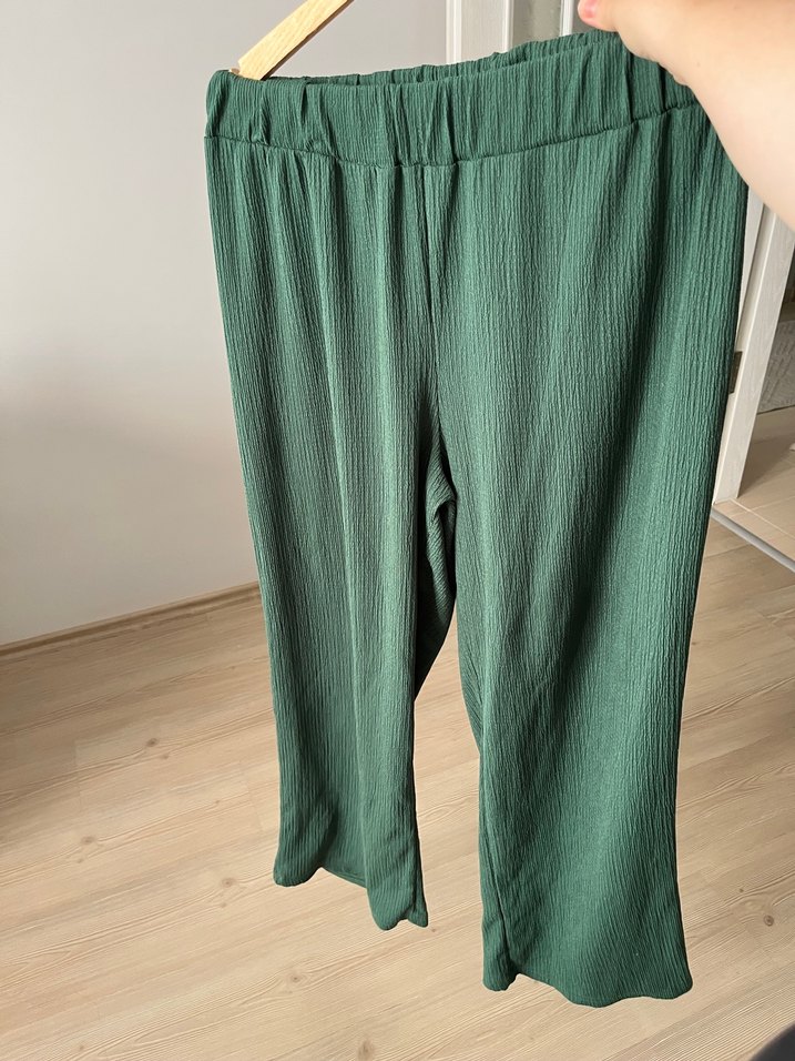 Kadın Yeşil Keten Rahat Kesim Takım - Görsel 2