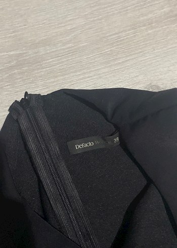 Siyah Drapeli V Yaka Mini Elbise - Görsel 3