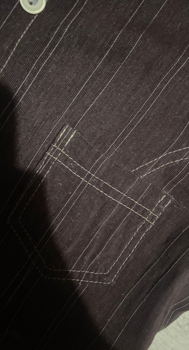 Vintage Kısa Kollu Keten Kadın Gömlek - Görsel 3